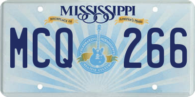 MS license plate MCQ266