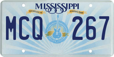 MS license plate MCQ267