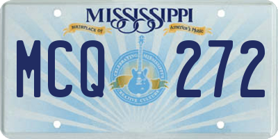 MS license plate MCQ272
