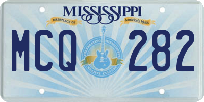MS license plate MCQ282