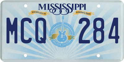 MS license plate MCQ284