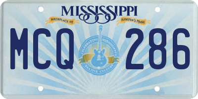MS license plate MCQ286