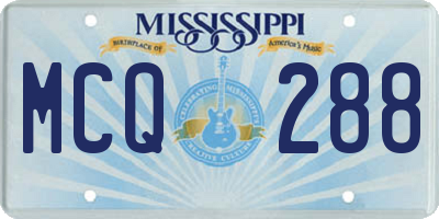 MS license plate MCQ288