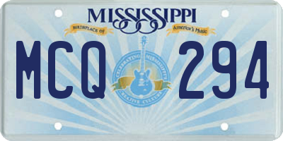 MS license plate MCQ294