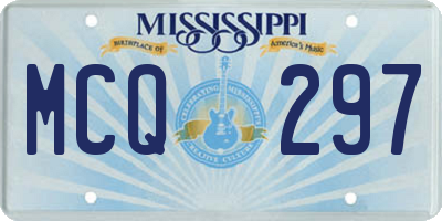 MS license plate MCQ297