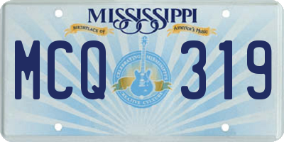 MS license plate MCQ319