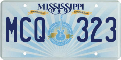 MS license plate MCQ323