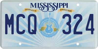 MS license plate MCQ324