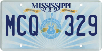 MS license plate MCQ329