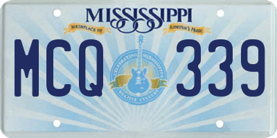 MS license plate MCQ339