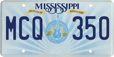 MS license plate MCQ350