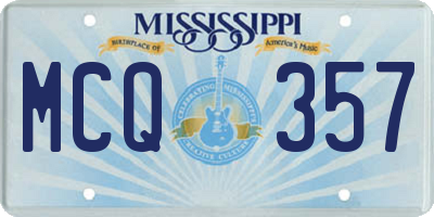 MS license plate MCQ357