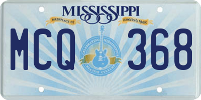 MS license plate MCQ368