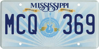 MS license plate MCQ369
