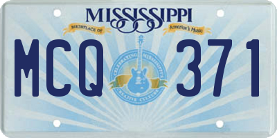MS license plate MCQ371