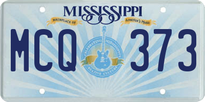MS license plate MCQ373