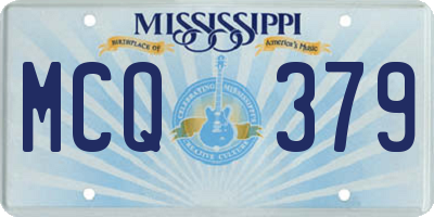MS license plate MCQ379
