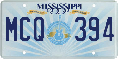 MS license plate MCQ394