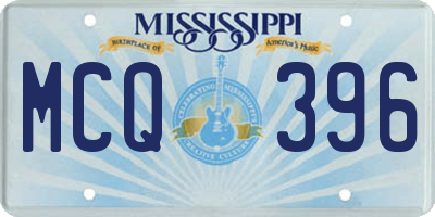 MS license plate MCQ396