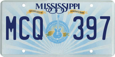 MS license plate MCQ397
