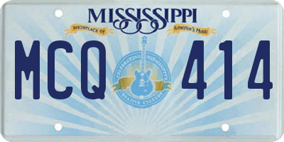 MS license plate MCQ414