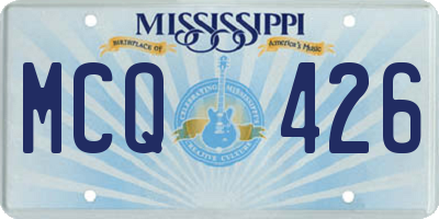 MS license plate MCQ426