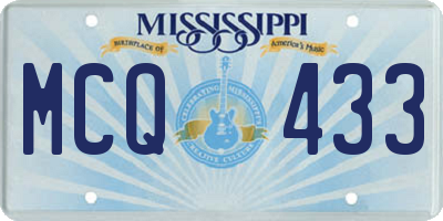 MS license plate MCQ433