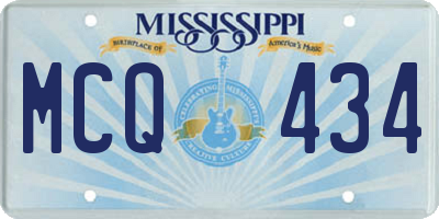 MS license plate MCQ434