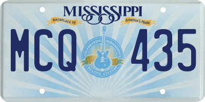 MS license plate MCQ435