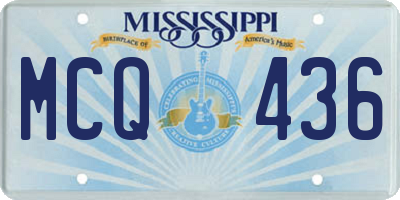 MS license plate MCQ436