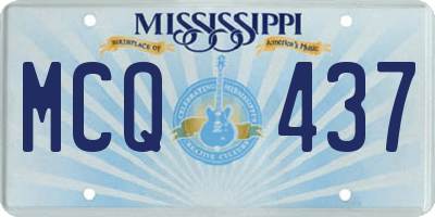 MS license plate MCQ437