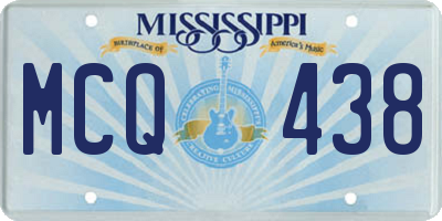 MS license plate MCQ438