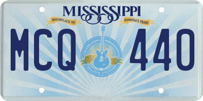 MS license plate MCQ440