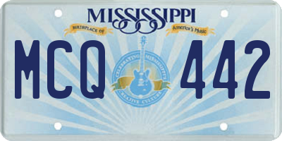 MS license plate MCQ442