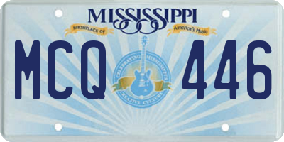 MS license plate MCQ446