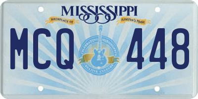 MS license plate MCQ448