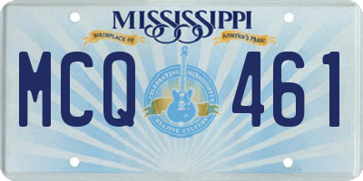 MS license plate MCQ461