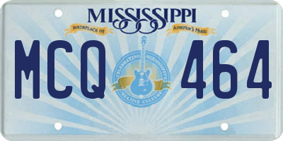MS license plate MCQ464