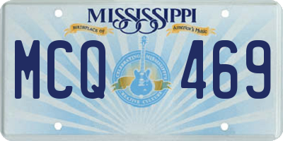 MS license plate MCQ469