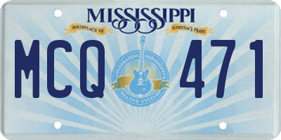 MS license plate MCQ471