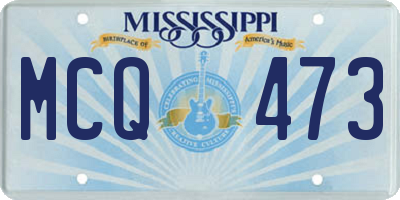 MS license plate MCQ473