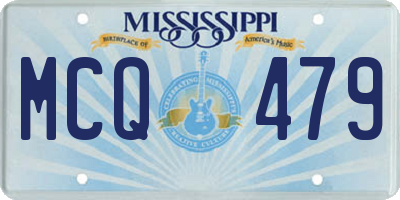 MS license plate MCQ479