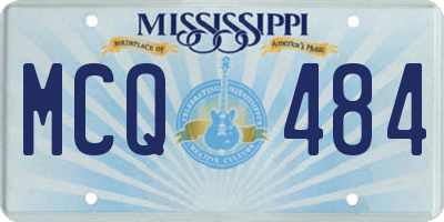 MS license plate MCQ484