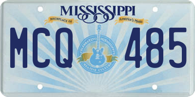 MS license plate MCQ485