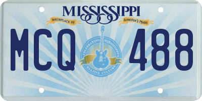 MS license plate MCQ488