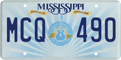 MS license plate MCQ490