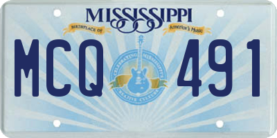 MS license plate MCQ491
