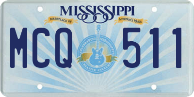 MS license plate MCQ511