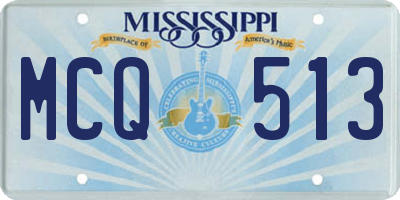 MS license plate MCQ513