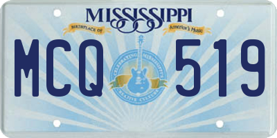 MS license plate MCQ519